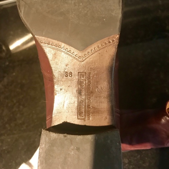 ALBERTO FERMANI Chestnut Leather Ankle Boots - 7.5 - Picture 5 of 5